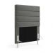 Cabeceira Atlas 90 para Cama de Solteiro N-023 Veludo Cinza Claro Aradecor