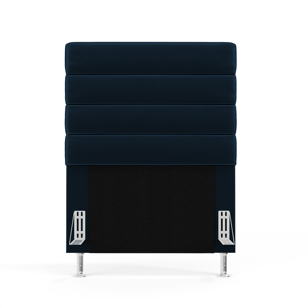 Cabeceira Atlas 90 para Cama de Solteiro N-025 Veludo Azul Marinho Aradecor