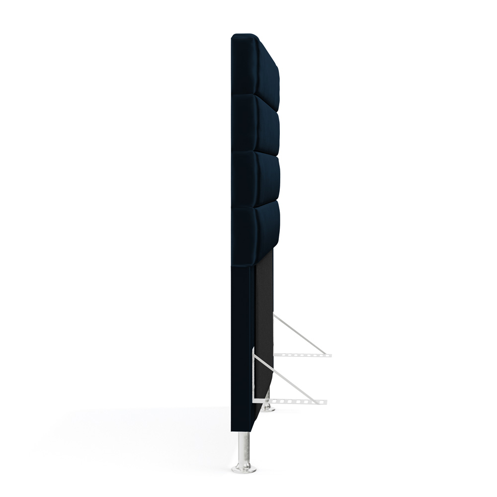 Cabeceira Atlas 90 para Cama de Solteiro N-025 Veludo Azul Marinho Aradecor