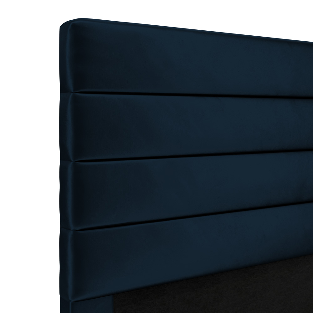 Cabeceira Atlas 90 para Cama de Solteiro N-025 Veludo Azul Marinho Aradecor