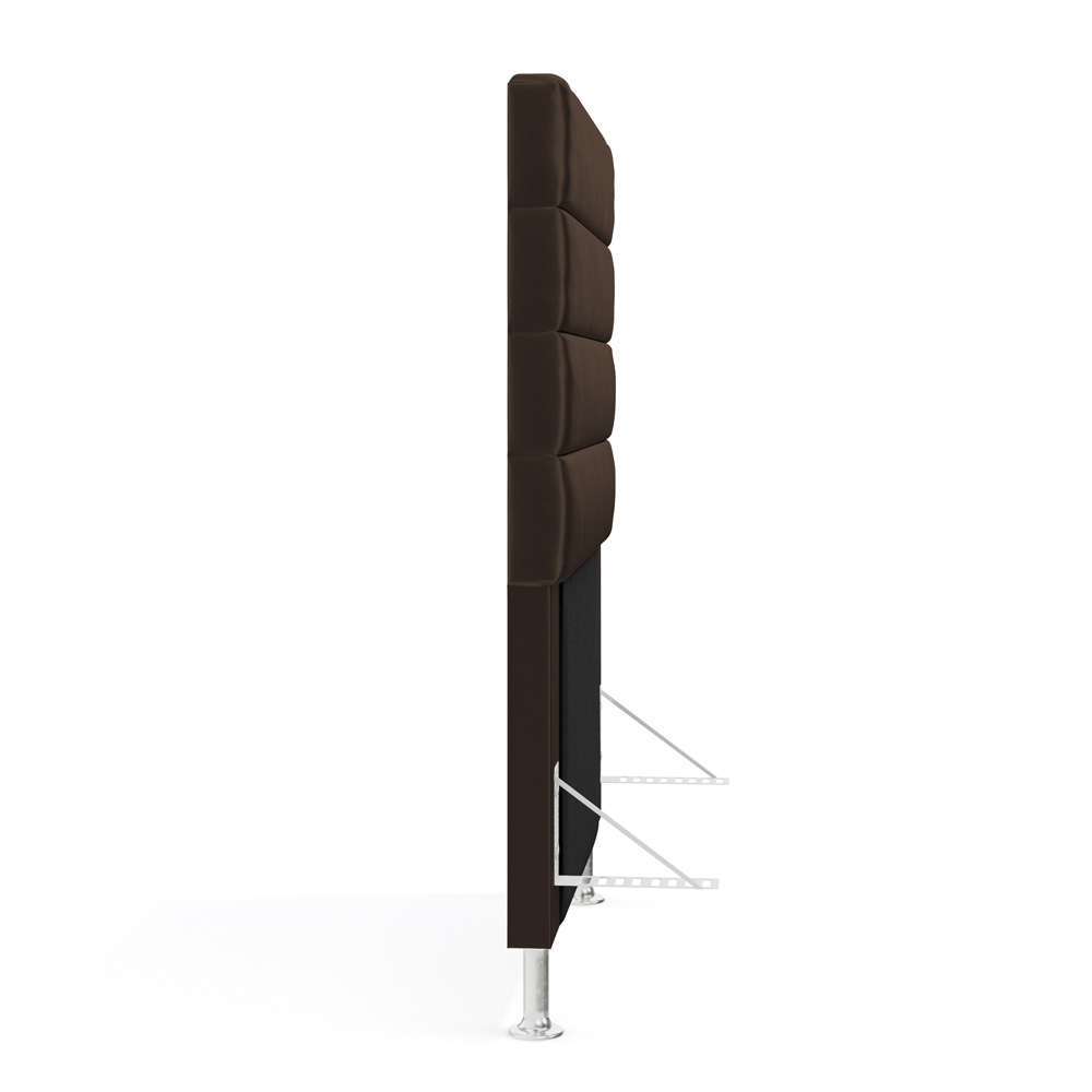Cabeceira Atlas 90 para Cama de Solteiro N-027 Veludo Marrom Chocolate Aradecor