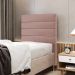 Cabeceira Atlas 90 para Cama de Solteiro N-031 Veludo Rosê Claro Aradecor