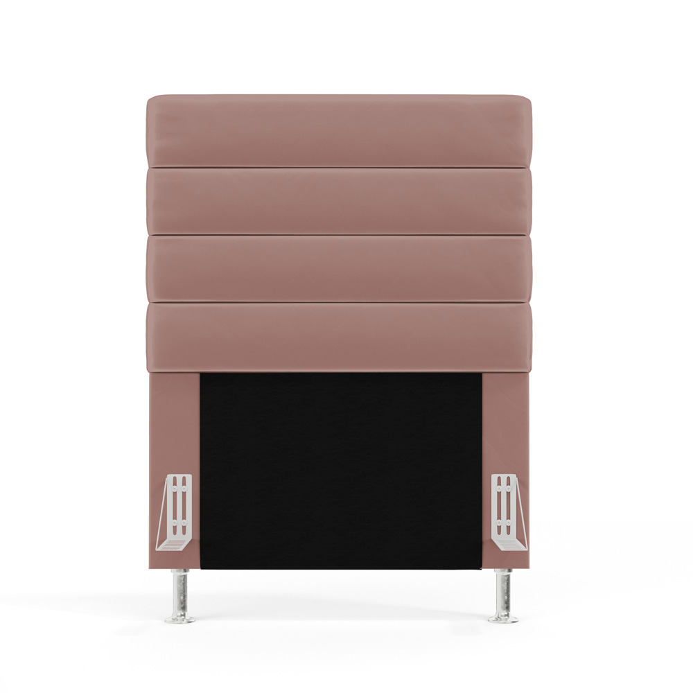 Cabeceira Atlas 90 para Cama de Solteiro N-031 Veludo Rosê Claro Aradecor