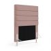 Cabeceira Atlas 90 para Cama de Solteiro N-031 Veludo Rosê Claro Aradecor
