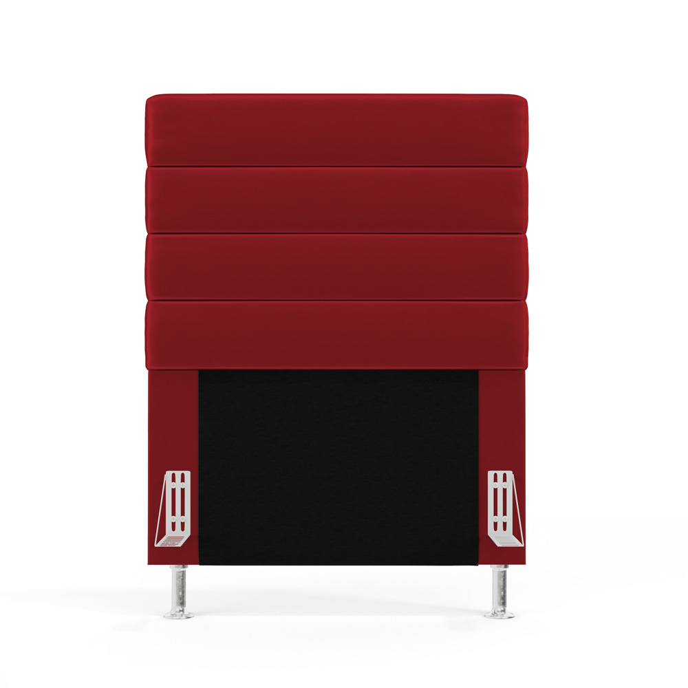 Cabeceira Atlas 90 para Cama de Solteiro N-033 Veludo Vermelho Aradecor