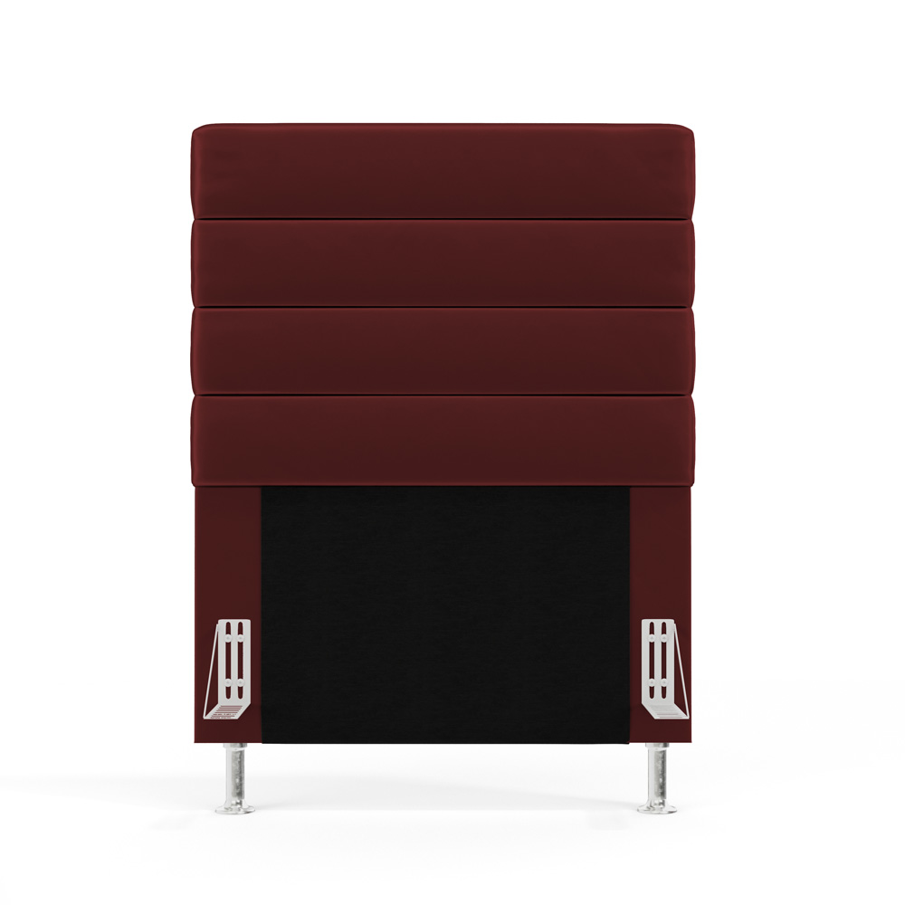 Cabeceira Atlas 90 para Cama de Solteiro Z-002 Sued Bordô Aradecor