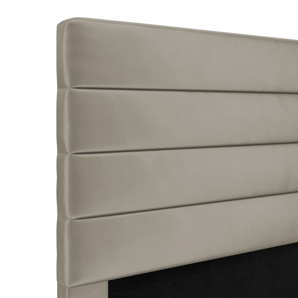 Cabeceira Atlas 90 para Cama de Solteiro Z-003 Sued Bege Aradecor
