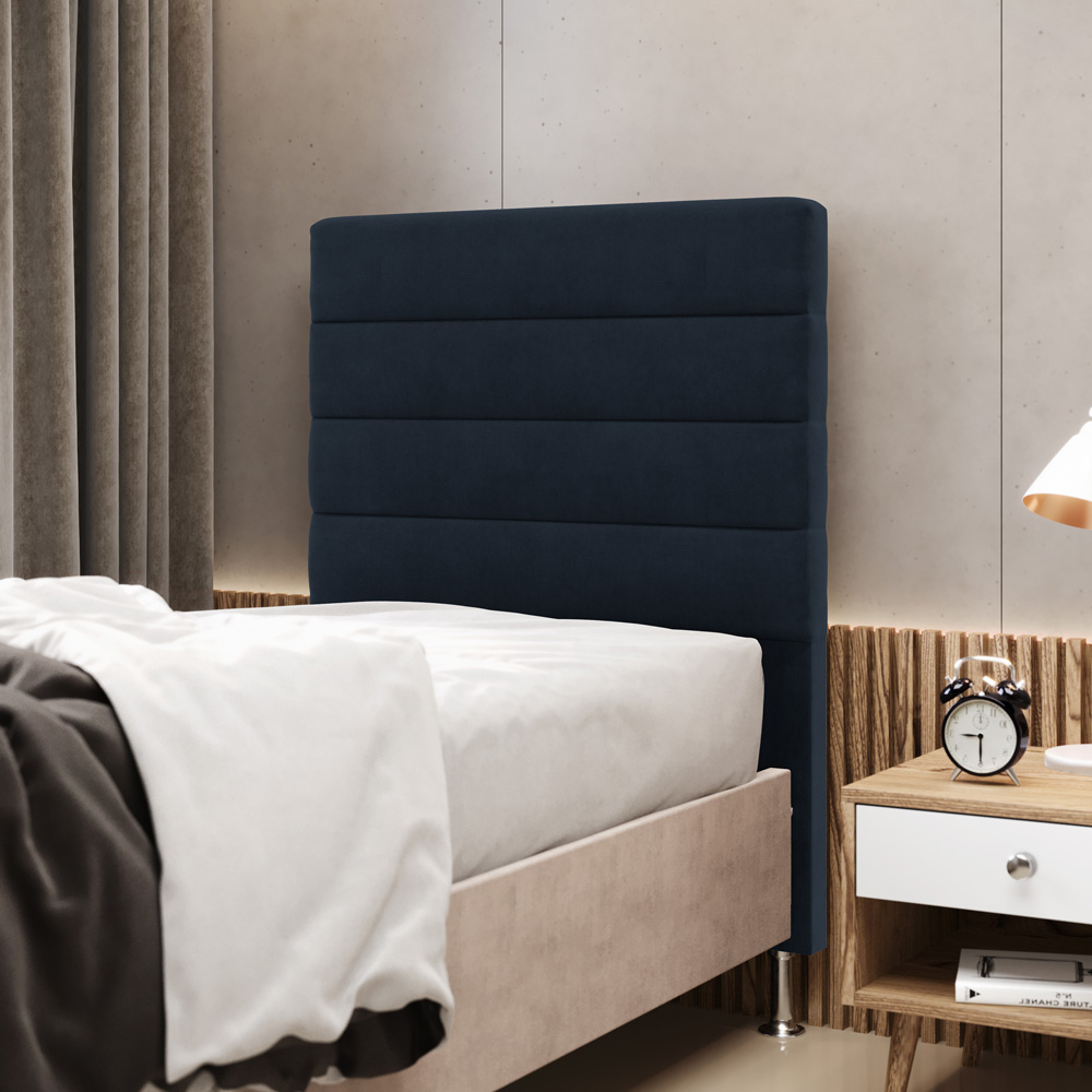 Cabeceira Atlas 90 para Cama de Solteiro Z-007 Sued Azul Marinho Aradecor