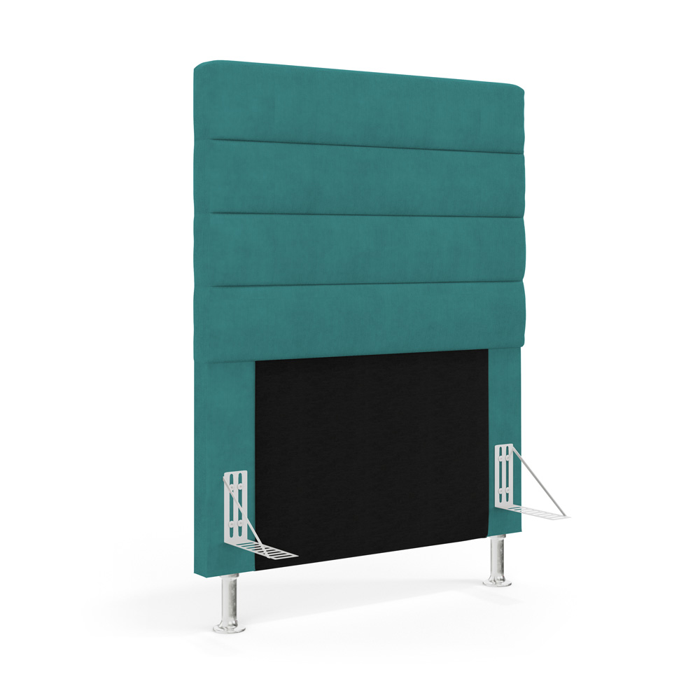 Cabeceira Atlas 90 para Cama de Solteiro Z-016 Sued Azul Turquesa Aradecor