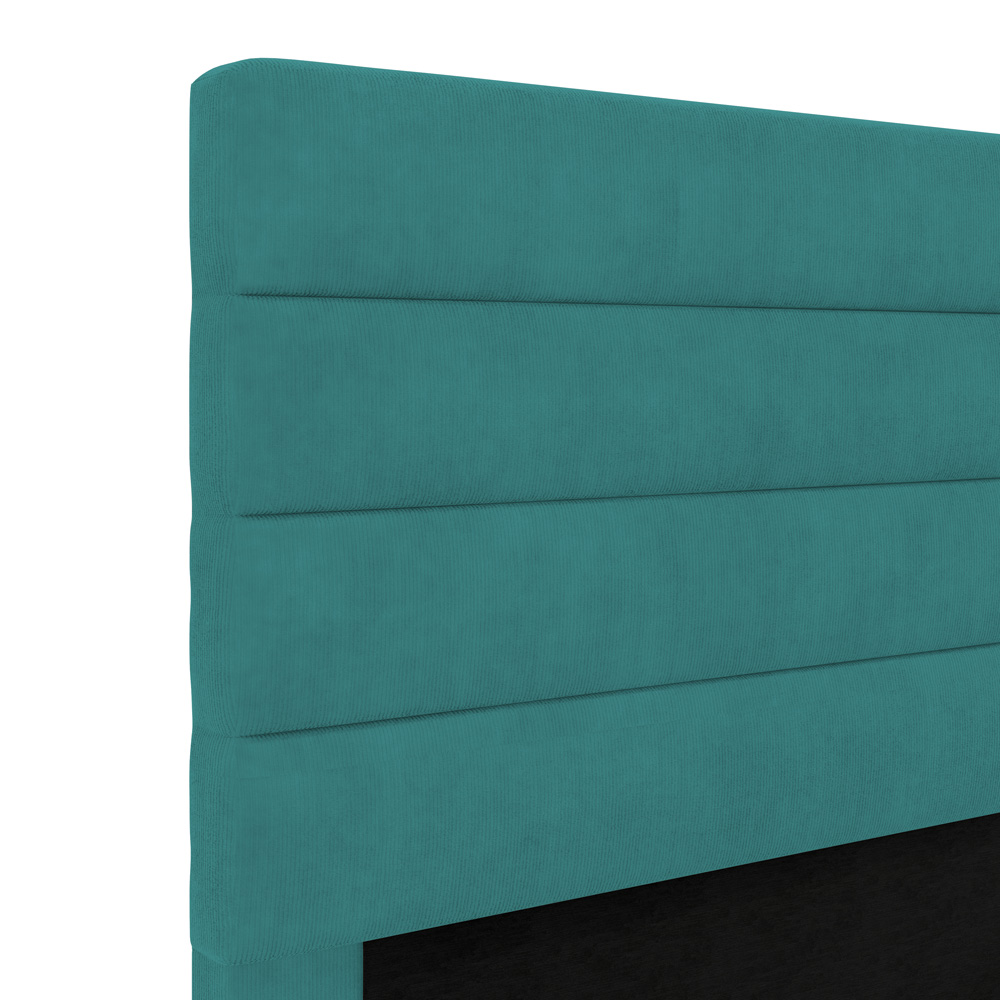 Cabeceira Atlas 90 para Cama de Solteiro Z-016 Sued Azul Turquesa Aradecor