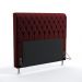 Cabeceira Bellatrix 140 Decorativa de Cama Casal N-034 Veludo Bordô Aradecor