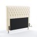 Cabeceira Bellatrix 195 Decorativa de Cama King N-030 Veludo Bege Aradecor