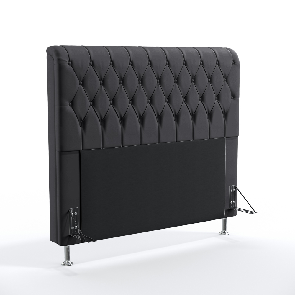 Cabeceira Bellatrix 195 Modulada Estofada N-022 Veludo Chumbo Aradecor