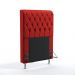 Cabeceira Bellatrix 90 Decorativa de Cama Solteiro A-020 Couro Artificial Vermelho Aradecor