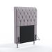 Cabeceira Bellatrix 90 Decorativa de Cama Solteiro N-023 Veludo Cinza Claro Aradecor