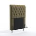 Cabeceira Bellatrix 90 Decorativa de Cama Solteiro N-029 Veludo Capuccino Aradecor