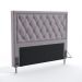 Cabeceira Centaurus 140 Decorativa de Cama Casal N-023 Veludo Cinza Claro Aradecor