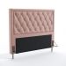Cabeceira Centaurus 140 Decorativa de Cama Casal N-031 Veludo Rosê Claro Aradecor