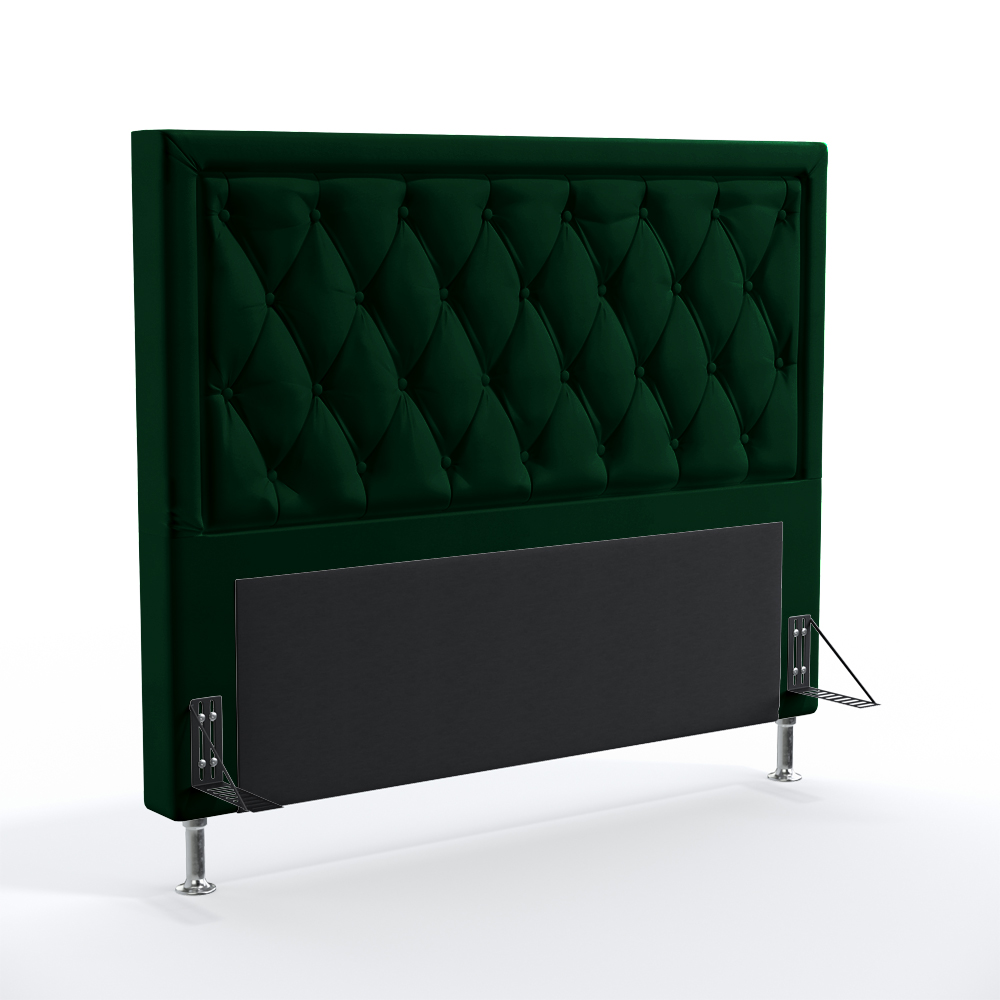 Cabeceira Centaurus 140 Modulada Estofada N-026 Veludo Verde Aradecor