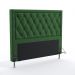 Cabeceira Centaurus 140 Para Cama de Casal Suede Verde Aradecor