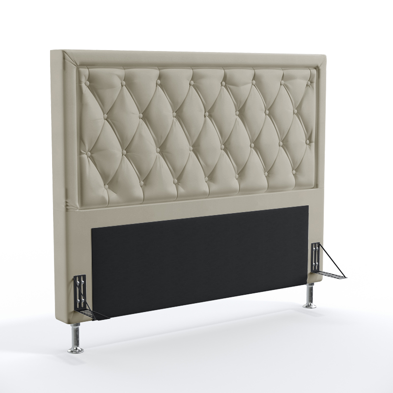 Cabeceira Centaurus 160 Para Cama Queen Courino Bege Aradecor