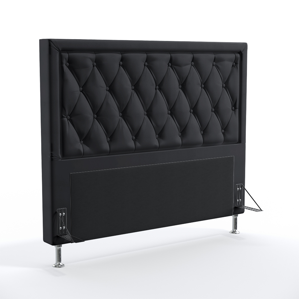 Cabeceira Centaurus 195 Decorativa de Cama King N-022 Veludo Chumbo Aradecor