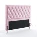 Cabeceira Centaurus 195 Decorativa de Cama King Z-021 Sued Rosa Bebê Aradecor