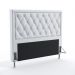Cabeceira Centaurus 195 Para Cama King Couro Artificial Branco Aradecor