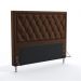 Cabeceira Centaurus 195 Para Cama King Couro Artificial Marrom Aradecor