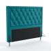 Cabeceira Centaurus 195 Para Cama King Suede Azul Turquesa Aradecor