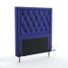 Cabeceira Centaurus 90 Decorativa de Cama Solteiro A-019 Couro Artificial Azul Aradecor