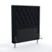 Cabeceira Centaurus 90 Decorativa de Cama Solteiro N-024 Veludo Preto Aradecor