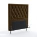 Cabeceira Centaurus 90 Decorativa de Cama Solteiro N-027 Veludo Marrom Chocolate Aradecor