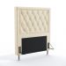 Cabeceira Centaurus 90 Decorativa de Cama Solteiro N-030 Veludo Bege Aradecor
