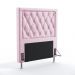 Cabeceira Centaurus 90 Decorativa de Cama Solteiro Z-021 Sued Rosa Bebê Aradecor