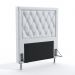 Cabeceira Centaurus 90 Para Cama De Solteiro Couro Artificial Branco Aradecor