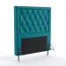 Cabeceira Centaurus 90 Para Cama de Solteiro Suede Azul Turquesa Aradecor