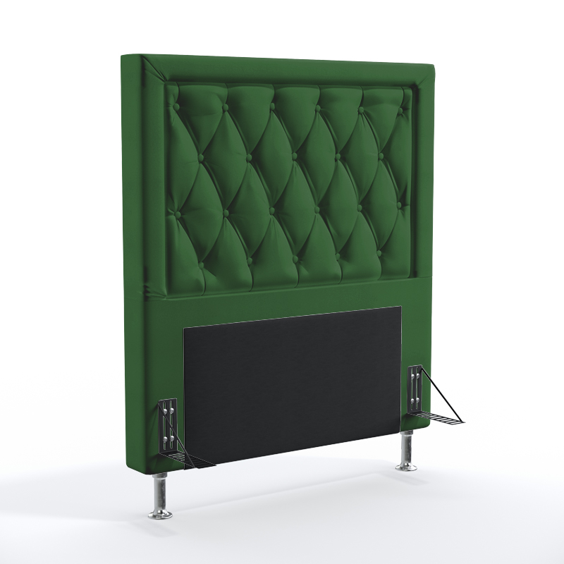 Cabeceira Centaurus 90 Para Cama de Solteiro Suede Verde Aradecor