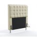 Cabeceira Decorativa Rana 90 Para Cama De Solteiro Sued Bege Aradecor