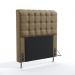 Cabeceira Decorativa Rana 90 Para Cama De Solteiro Sued Capuccino Aradecor