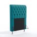 Cabeceira Estofada Bellatrix 90 Para Cama de Solteiro Sued Azul Turquesa Aradecor