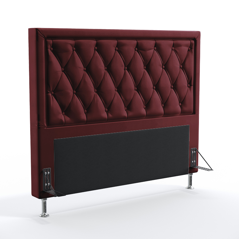 Cabeceira Estofada Centaurus 160 Para Cama Queen Sued Bordô Aradecor