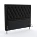 Cabeceira Estofada Centaurus 160 Para Cama Queen Sued Preto Aradecor