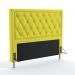 Cabeceira Estofada Centaurus 195 Para Cama King Sued Amarelo Aradecor