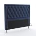 Cabeceira Estofada Centaurus 195 Para Cama King Sued Azul Marinho Aradecor