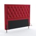 Cabeceira Estofada Centaurus 195 Para Cama King Sued Vermelho Aradecor