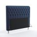Cabeceira Estofada Decorativa Para Cama Box Bellatrix 140 Para Cama de Casal Suede Azul Marinho Aradecor
