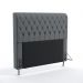 Cabeceira Estofada Decorativa Para Cama Box Bellatrix 140 Para Cama de Casal Suede Cinza Aradecor