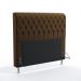 Cabeceira Estofada Decorativa Para Cama Box Bellatrix 140 Para Cama de Casal Suede Marrom Aradecor