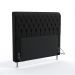 Cabeceira Estofada Decorativa Para Cama Box Bellatrix 140 Para Cama de Casal Suede Preto Aradecor
